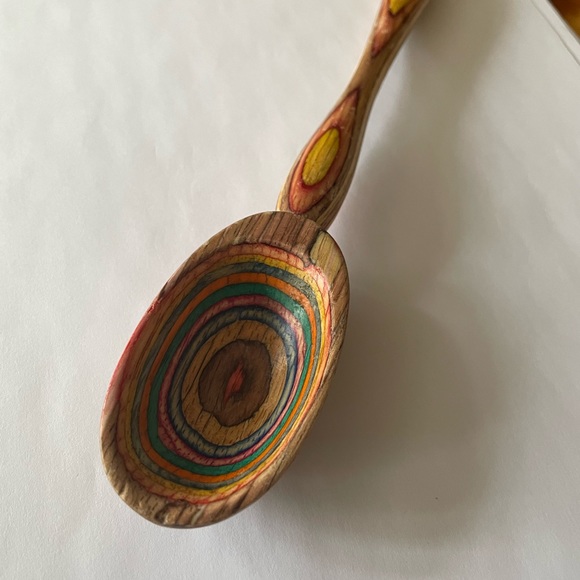 Handmade Rainbow Wooden Spoon - Picture 2 of 4
